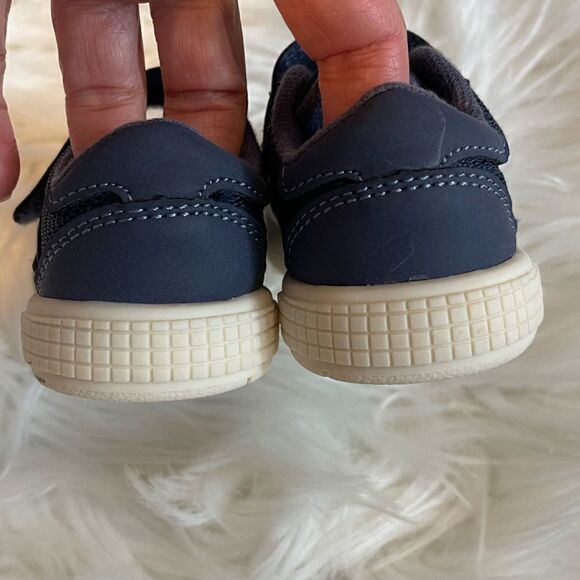 ZARA Baby Navy Blue Velcro Sneakers | SZ 18 - Picture 6 of 7